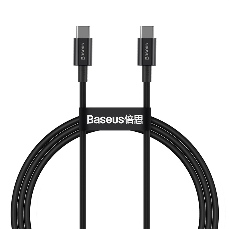 Baseus kabel Superior PD USB-C - USB-C 1,0m czarny 100W