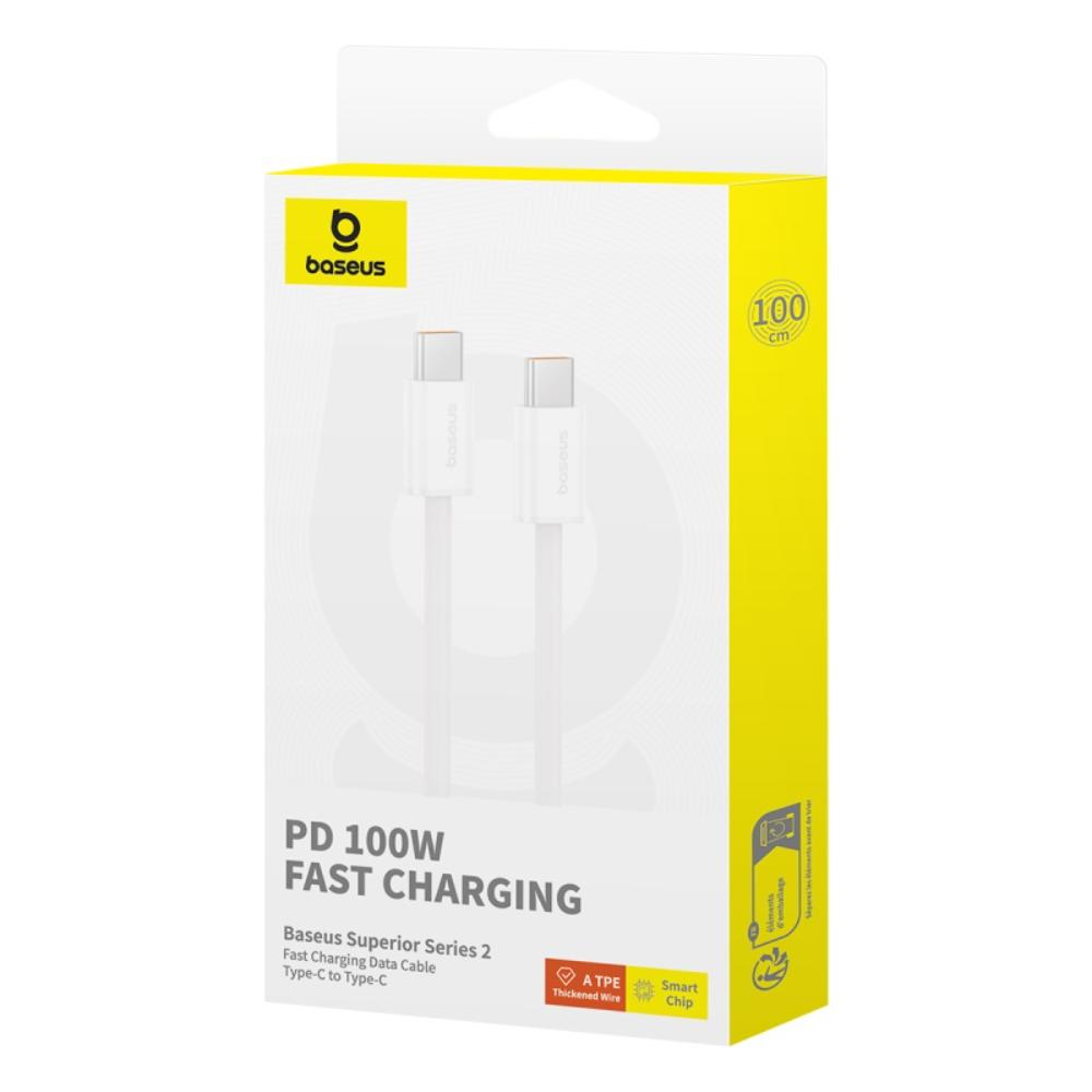 Baseus kabel Superior Series 2 Fast Charging Data Cable Type-C to Type-C 100W 2m bia�y / 5