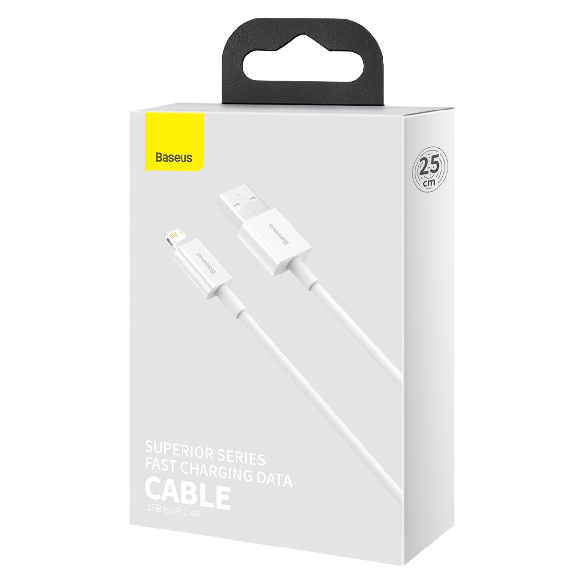 Baseus kabel Superior USB - Lightning 0,25 m 2,4A bia�y / 6