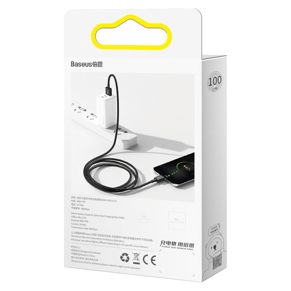 Baseus kabel Superior USB - microUSB 2,0 m 2,0A czarny / 5