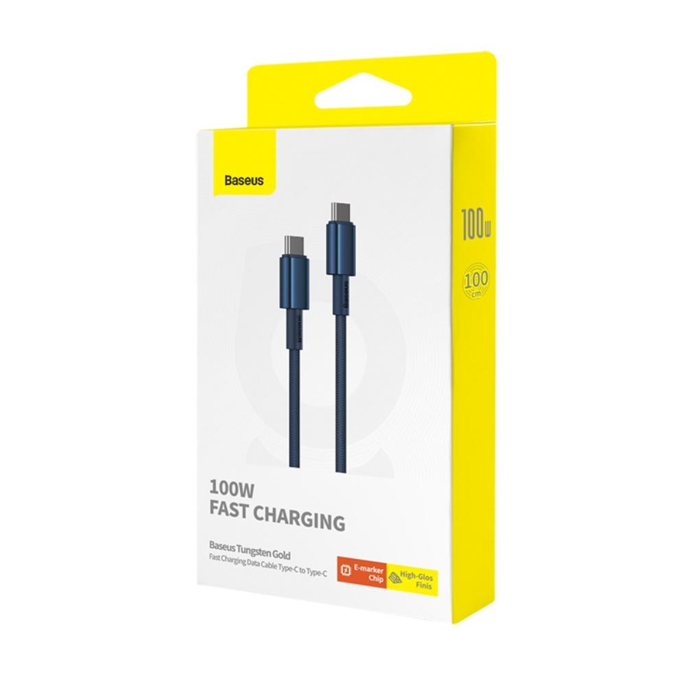 Baseus kabel Tungsten Gold Fast Charging Data Cable Type-C to Type-C 100W 2m niebieski / 6