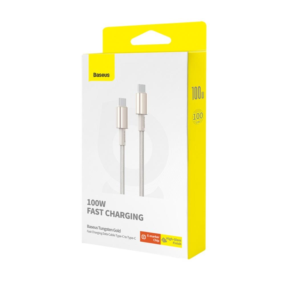 Baseus kabel Tungsten Gold Fast Charging Data Cable Type-C to Type-C 100W 2m Titanium Galaxy z�oty / 5