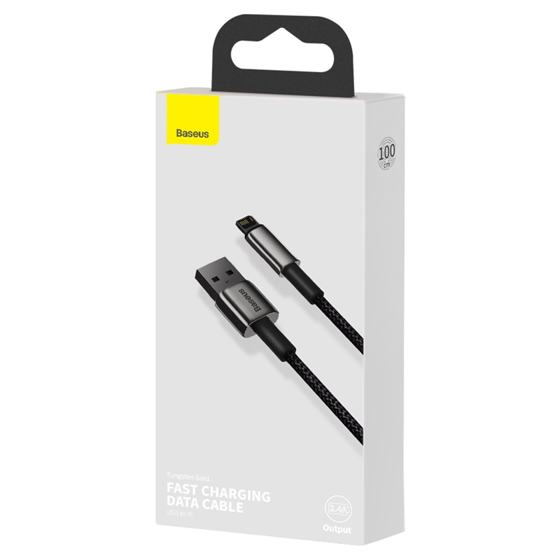 Baseus kabel Tungsten USB - Lightning 1,0m 2,4A czarny / 2