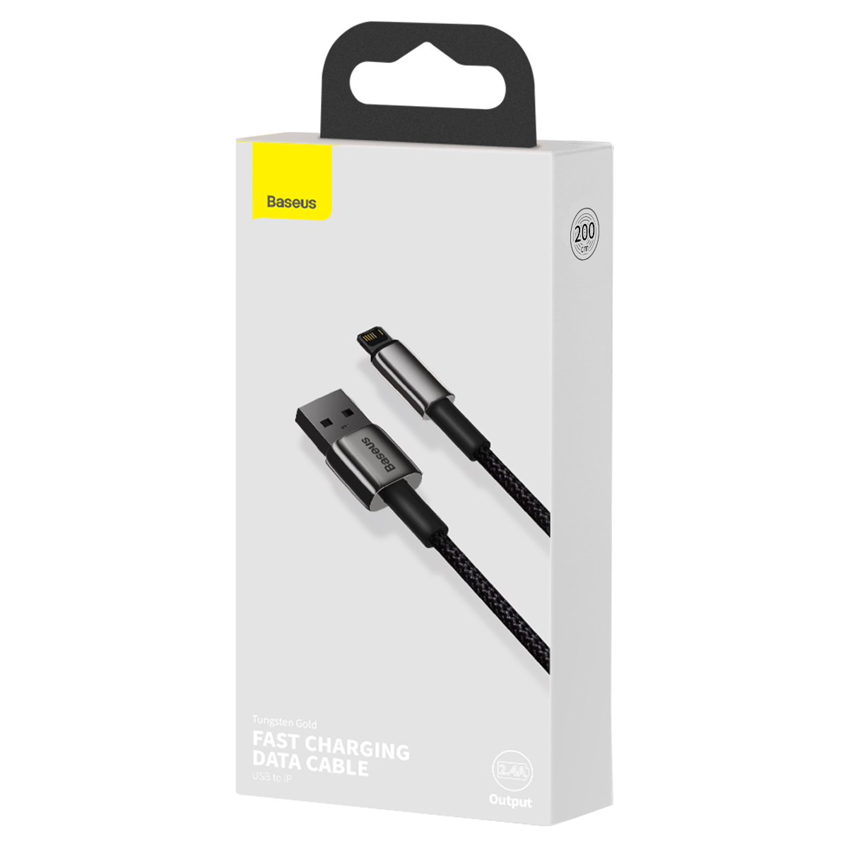 Baseus kabel Tungsten USB - Lightning 2,0m 2,4A czarny / 10