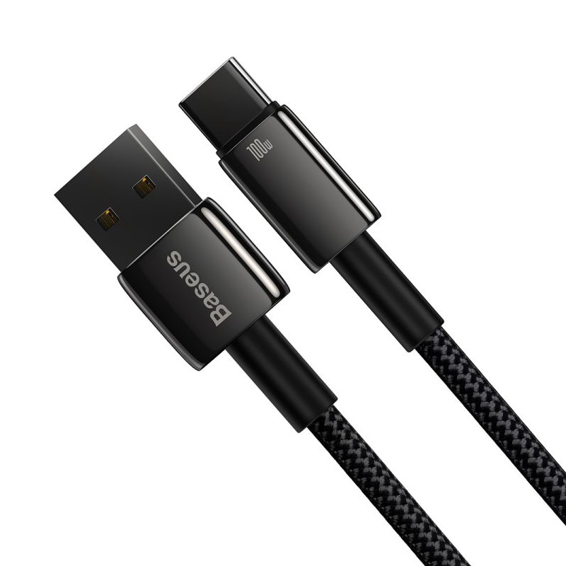 Baseus kabel Tungsten USB - USB-C 2,0m czarny 100W
