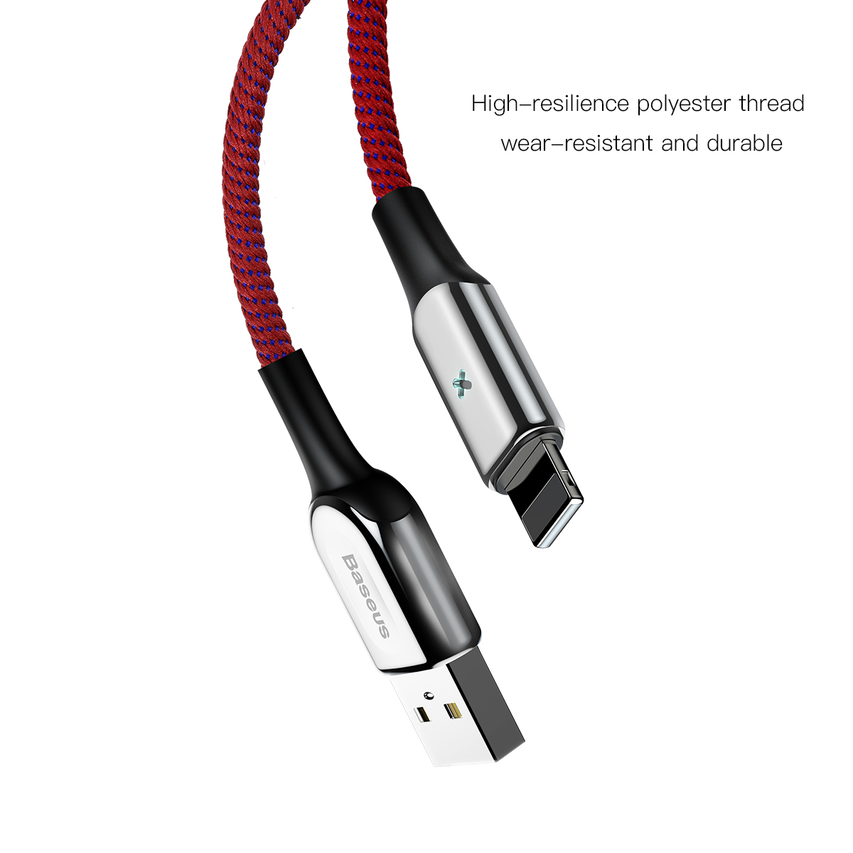 Baseus kabel X-type (8-pin | 0,5 m) czerwony 2,4A / 2