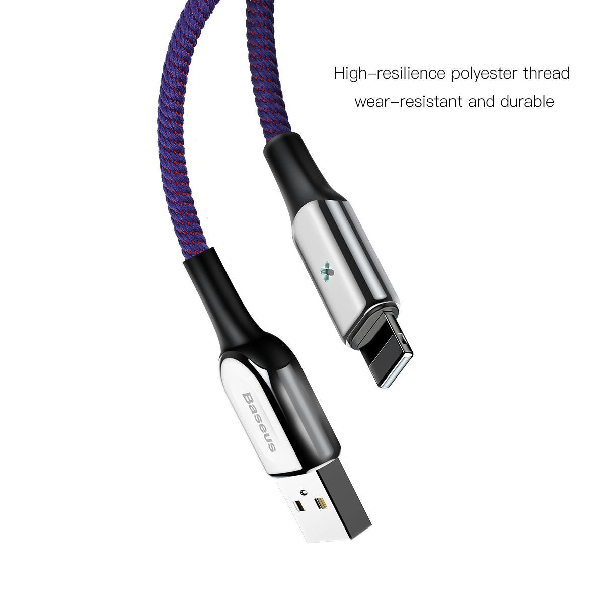 Baseus kabel X-type (8-pin | 1 m) fioletowy 2,4A / 2