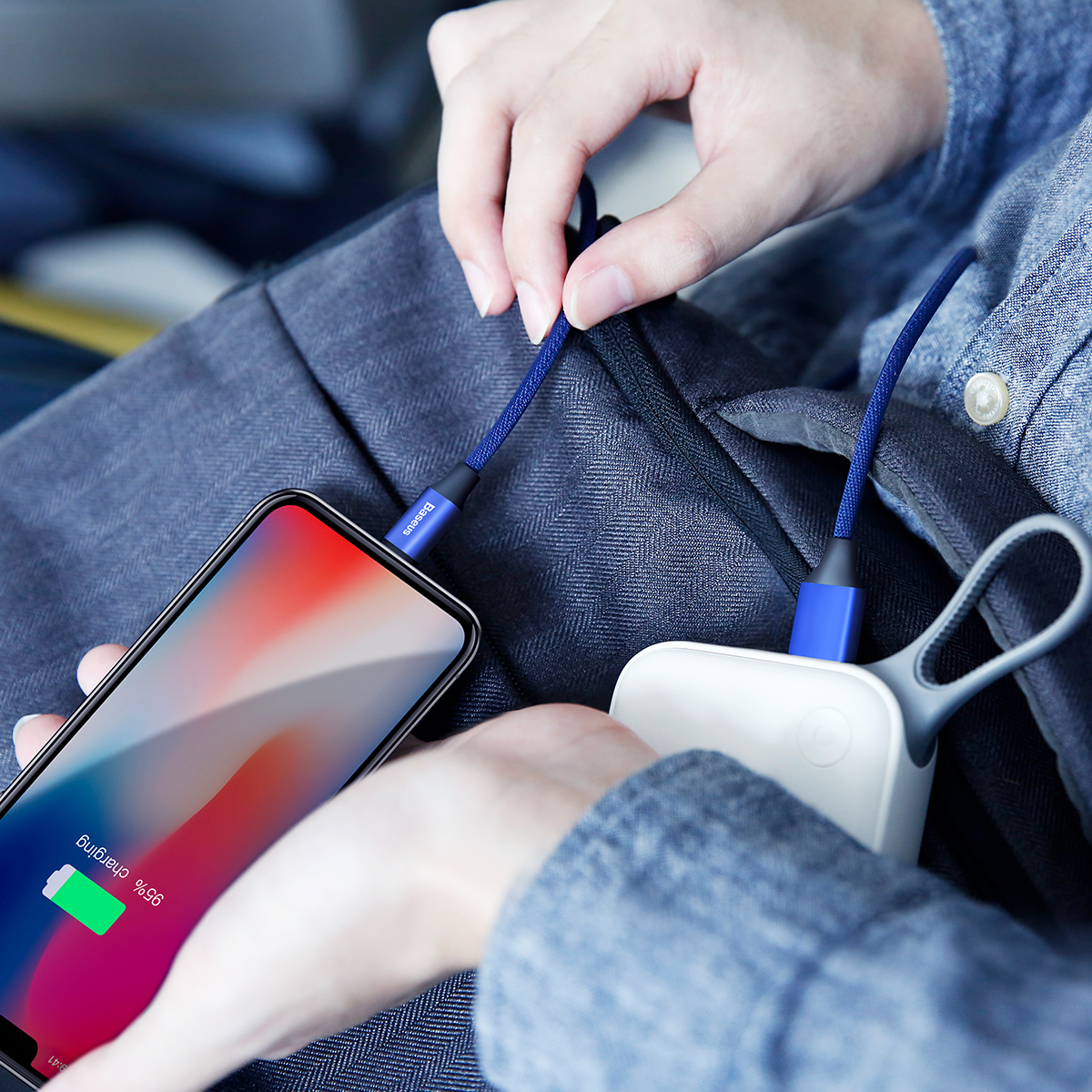 Baseus kabel Yiven (8-pin | 1,2 m) niebieski 2A / 8