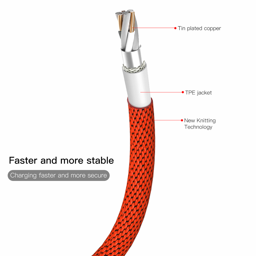 Baseus kabel Yiven (8-pin | 1,8 m) czerwony 2A / 3