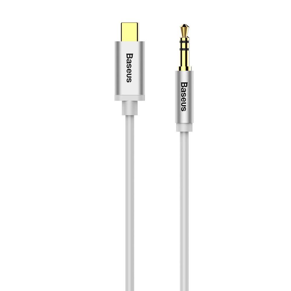 Baseus kabel Yiven audio M01 USB typ-C / mini-jack (3,5 mm) 1,2 m bia�y / 2