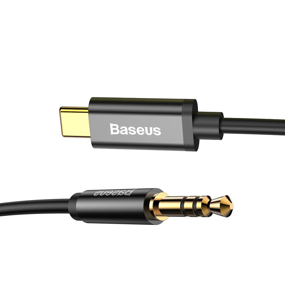 Baseus kabel Yiven audio M01 USB typ-C / mini-jack (3,5 mm) 1,2 m czarny / 3