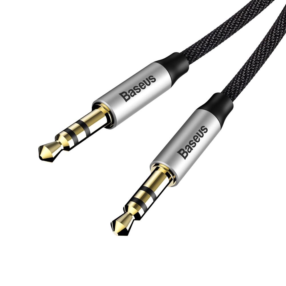 Baseus kabel Yiven audio M30 1 m srebrno-czarny / 3