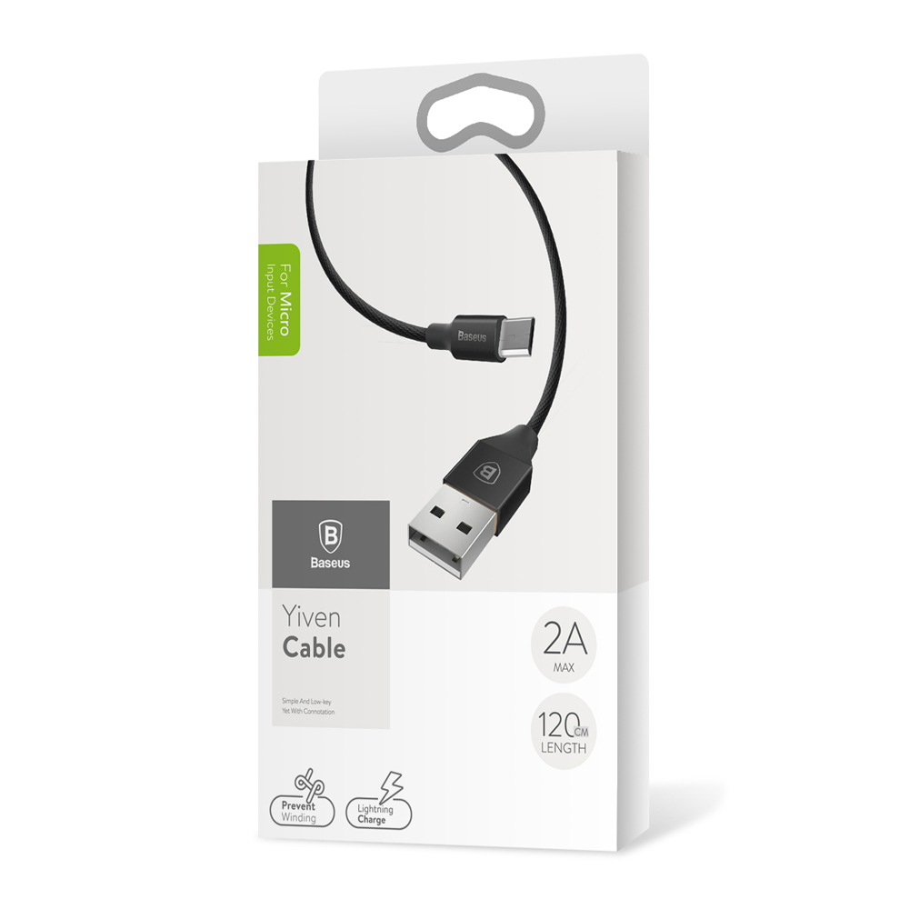 Baseus kabel Yiven (micro-USB | 1,5 m) czarny 2A / 5