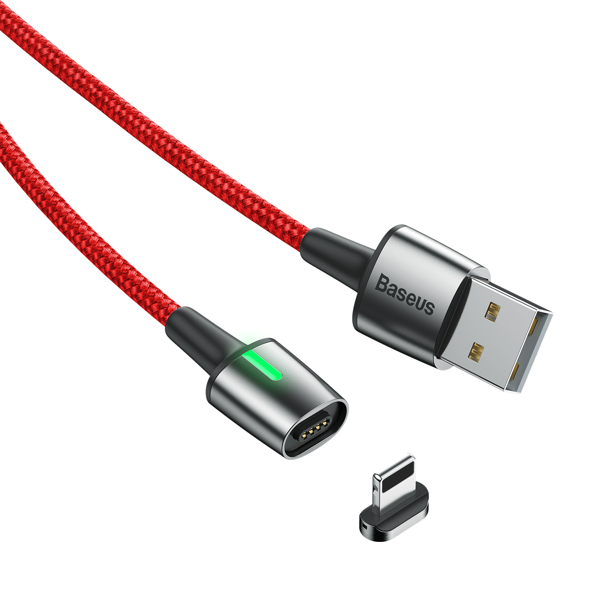 Baseus kabel Zinc Magnetic (8-pin | 1 m) czerwony 2,4A / 2