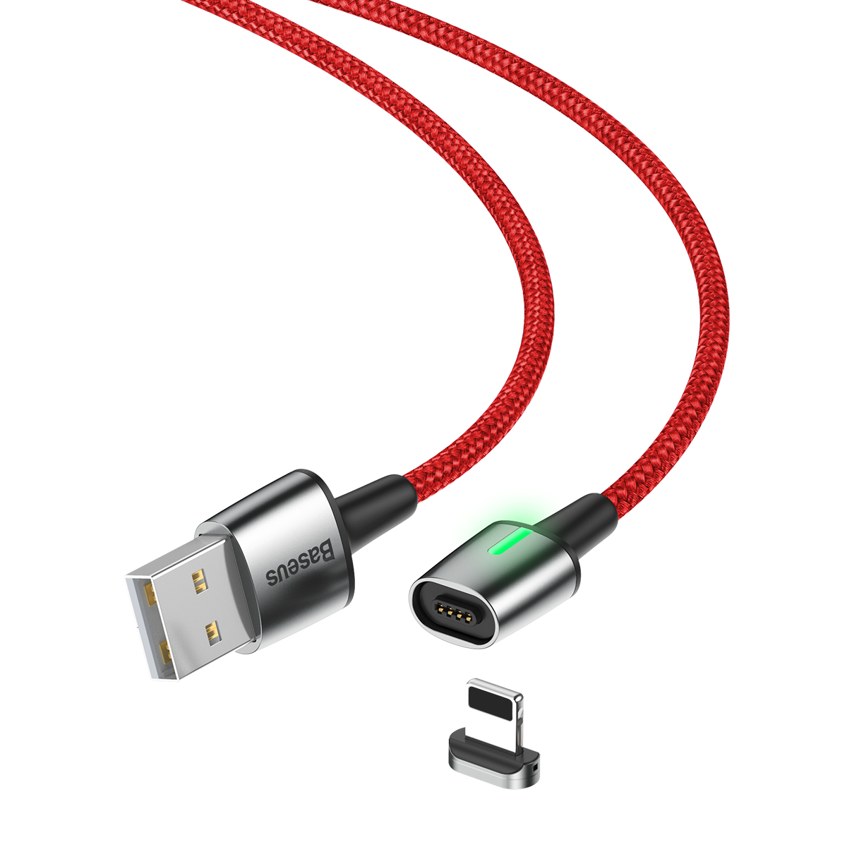 Baseus kabel Zinc Magnetic (8-pin | 1 m) czerwony 2,4A / 3