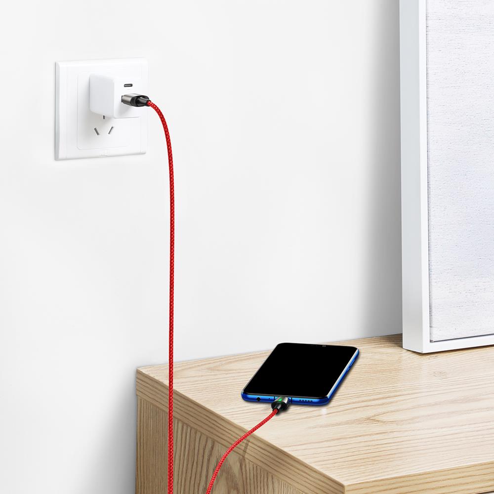 Baseus kabel Zinc Magnetic (micro | 1 m) czerwony 2,4A / 9