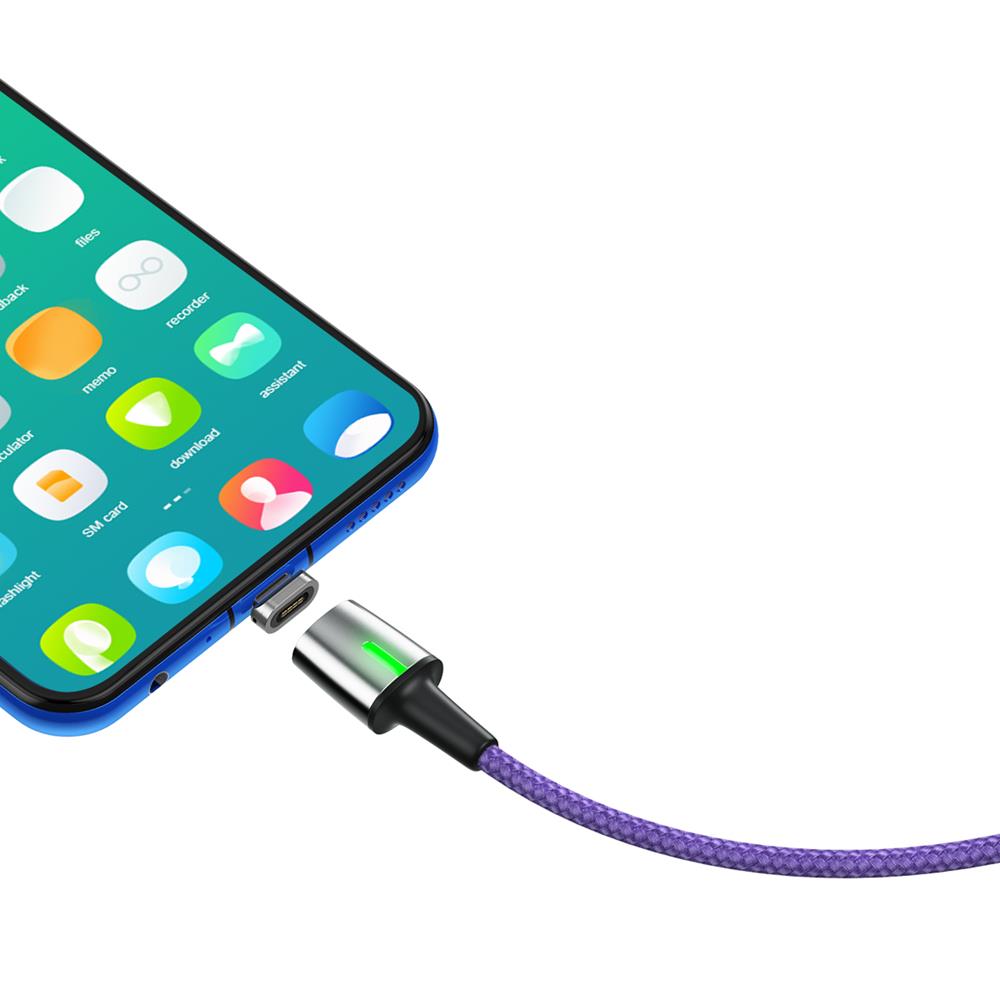 Baseus kabel Zinc Magnetic (micro | 1 m) fioletowy 2,4A / 4