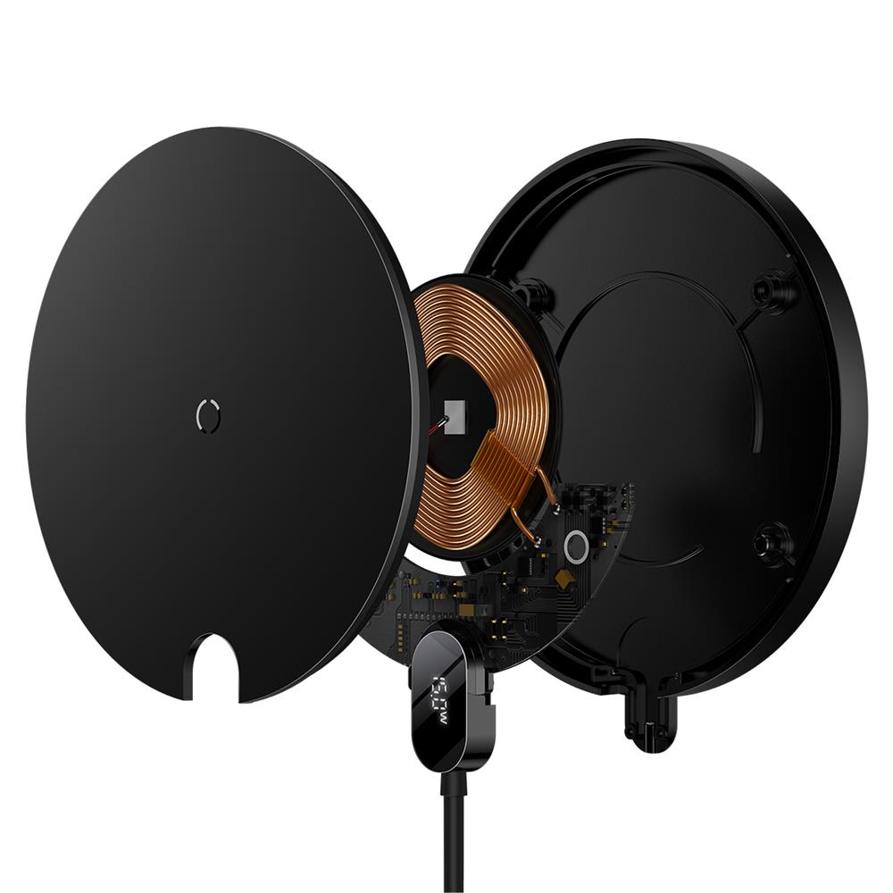 Baseus �adowarka indukcyjna Digital LED 2 15W czarna / 4