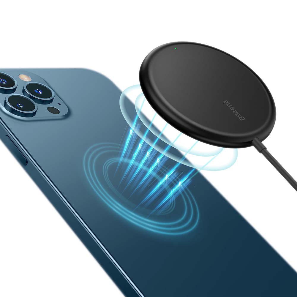 Baseus �adowarka indukcyjna Simple Mini Qi EPP 15W czarna magnetyczna / 6