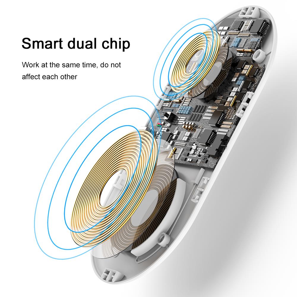 Baseus �adowarka indukcyjna Smart 2w1 bia�a / 6