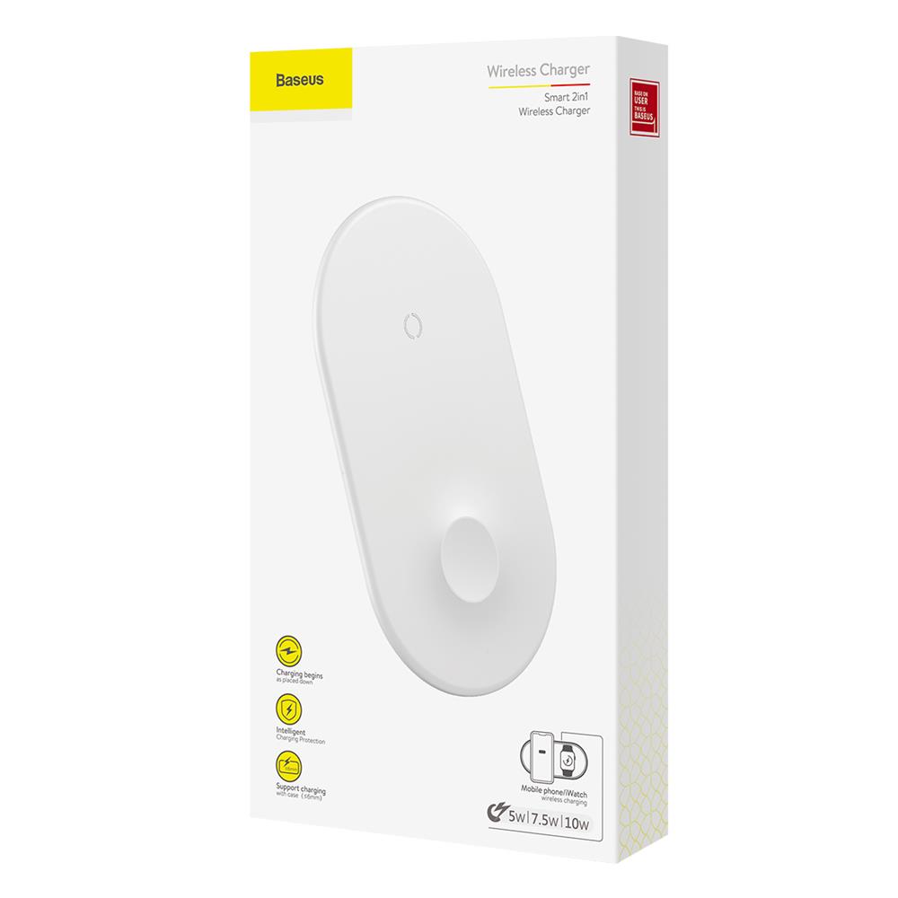 Baseus �adowarka indukcyjna Smart 2w1 bia�a / 7