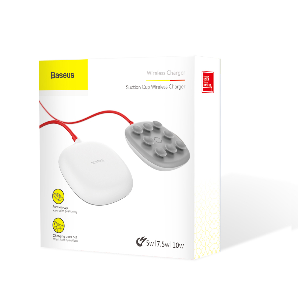 Baseus �adowarka indukcyjna z przyssawk� bia�a / 7