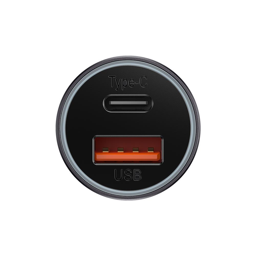 Baseus �adowarka samochodowa Golden Contactor Max PD 60W 1x USB 1x USB-C szara / 3