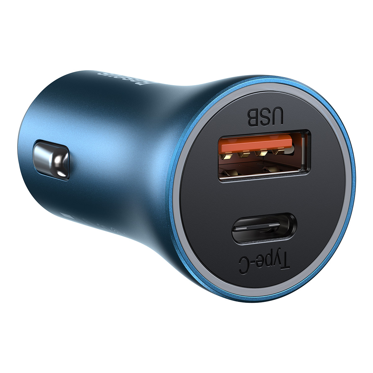 Baseus adowarka samochodowa Golden Contactor Pro 2USB USB-A/ PD USB-C 40W niebieska / 4