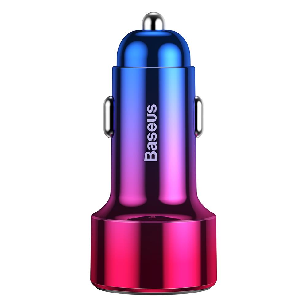 Baseus �adowarka samochodowa Magic PPS QC 3.0+ 2USB czerwona 45W