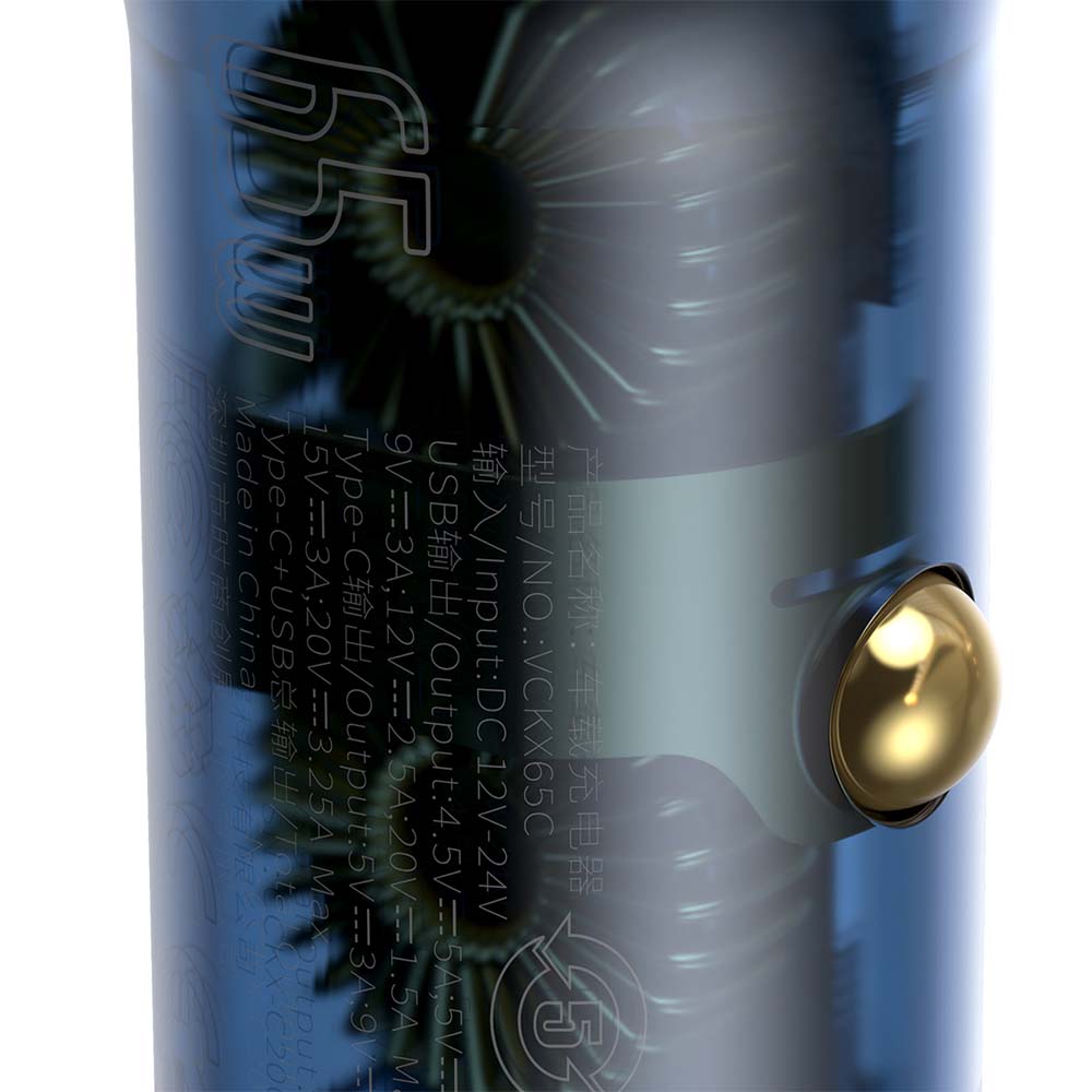 Baseus �adowarka samochodowa Particular PD 65W 1x USB 1x USB-C szara / 6