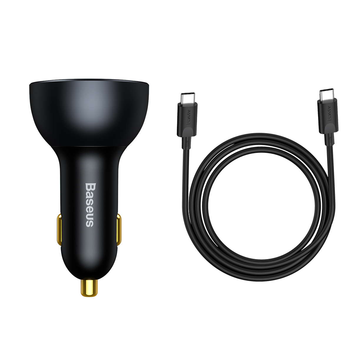 Baseus �adowarka samochodowa QC 5 PD 160W 1x USB 2x USB-C czarna + kabel USB-C - USB-C / 6