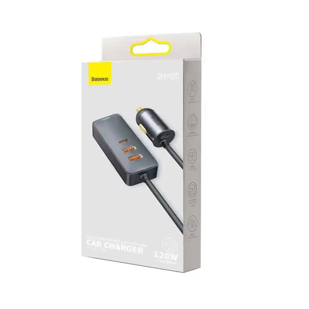 Baseus �adowarka samochodowa Share Together 2w1 PD 120W 2x USB 2x USB-C szara / 8