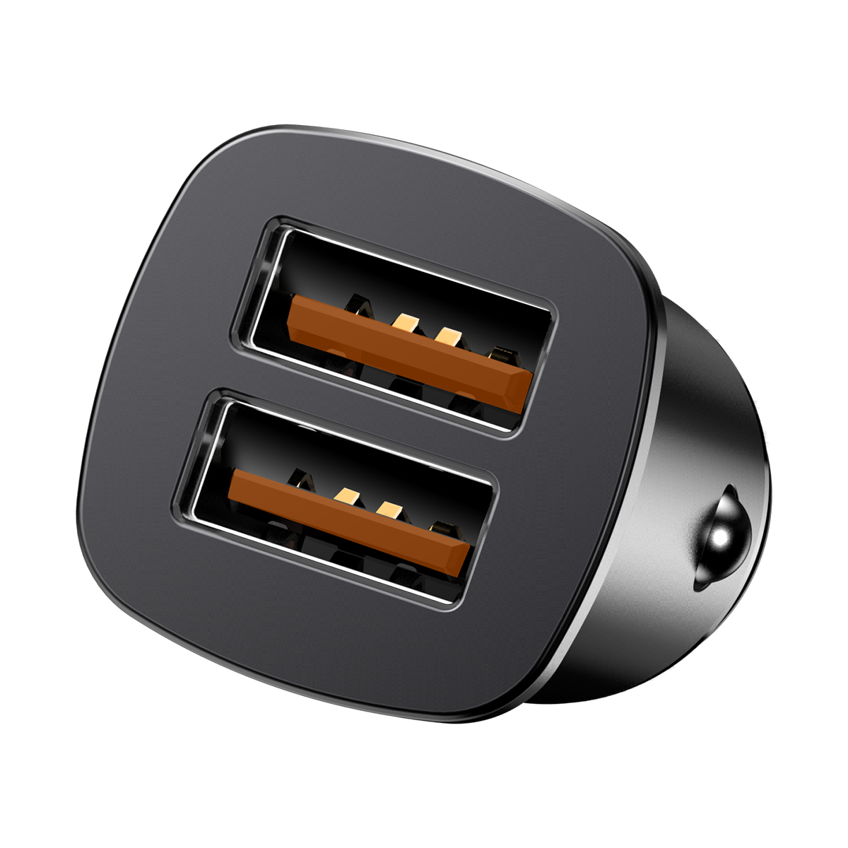 Baseus �adowarka samochodowa Square Metal 2x USB 30W QC 3.0 czarna / 5