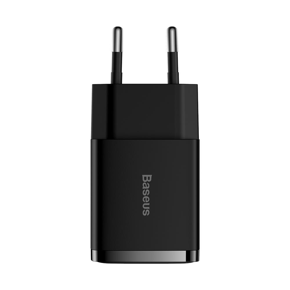 Baseus adowarka sieciowa Compact 2 x USB czarna 10,5W