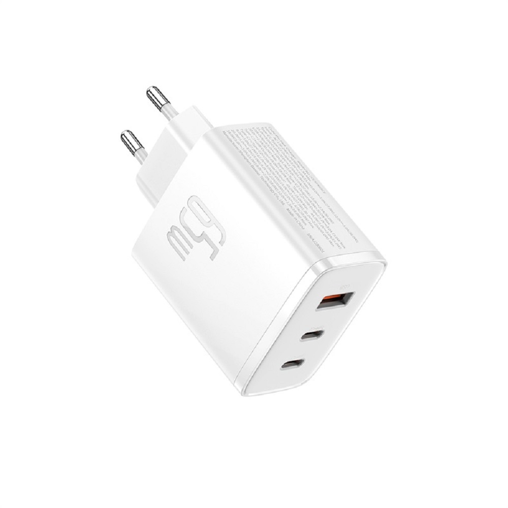 Baseus �adowarka sieciowa Cube Pro PD 65W 2x USB-C 1x USB bia�a / 3
