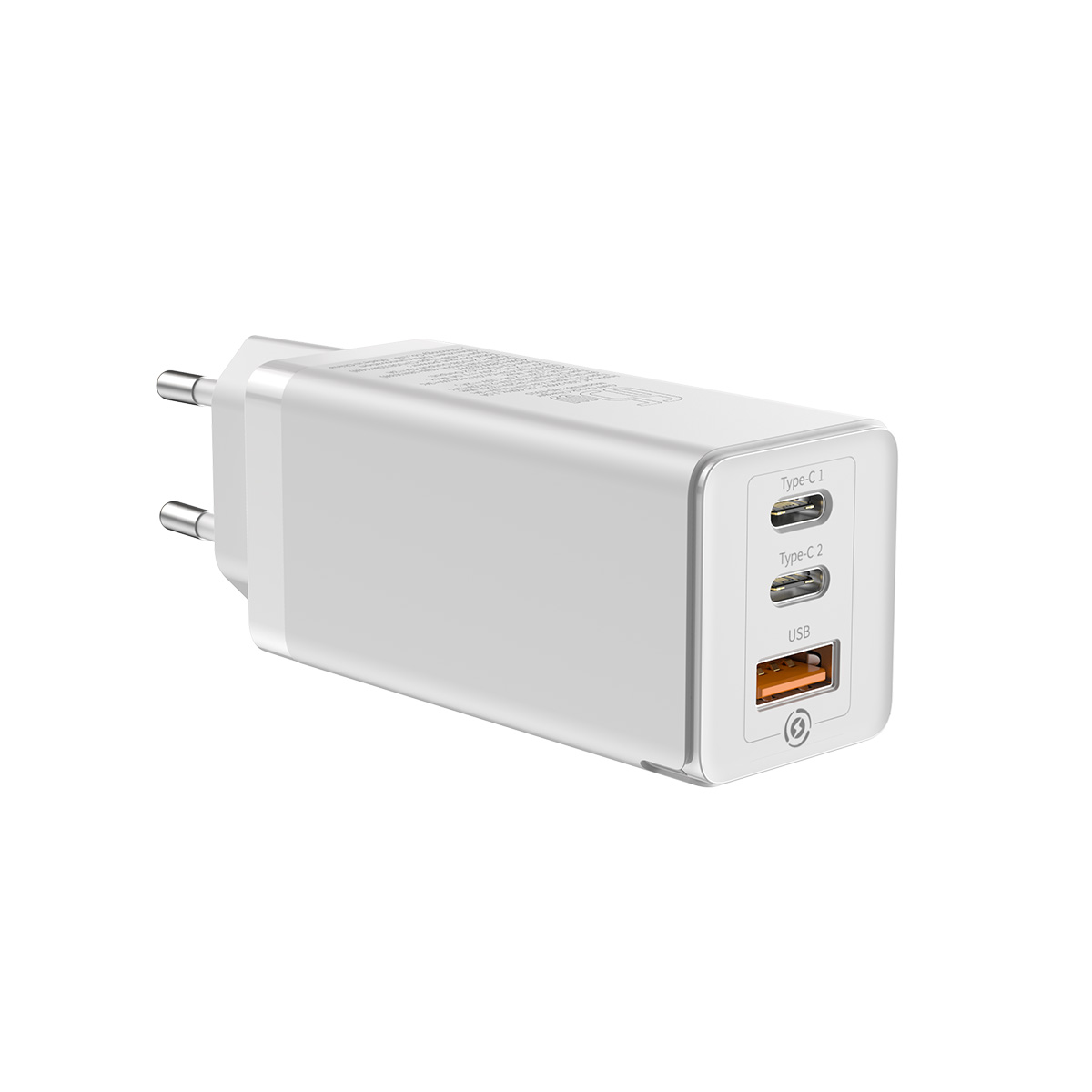 Baseus �adowarka sieciowa GaN 3USB USB-A/ 2xPD USB-C 65W bia�a / 5