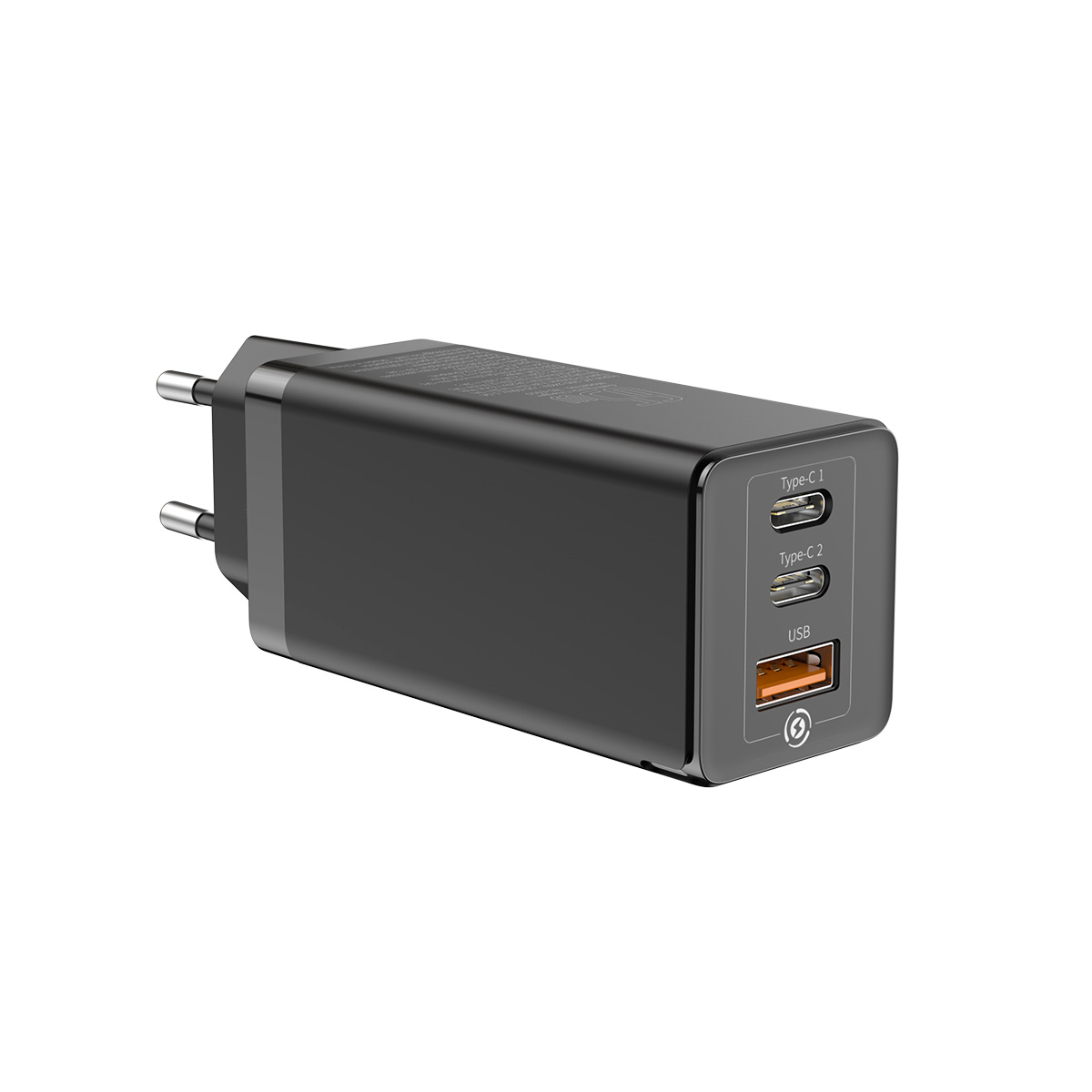 Baseus adowarka sieciowa GaN 3USB USB-A/ 2xPD USB-C 65W czarna / 5