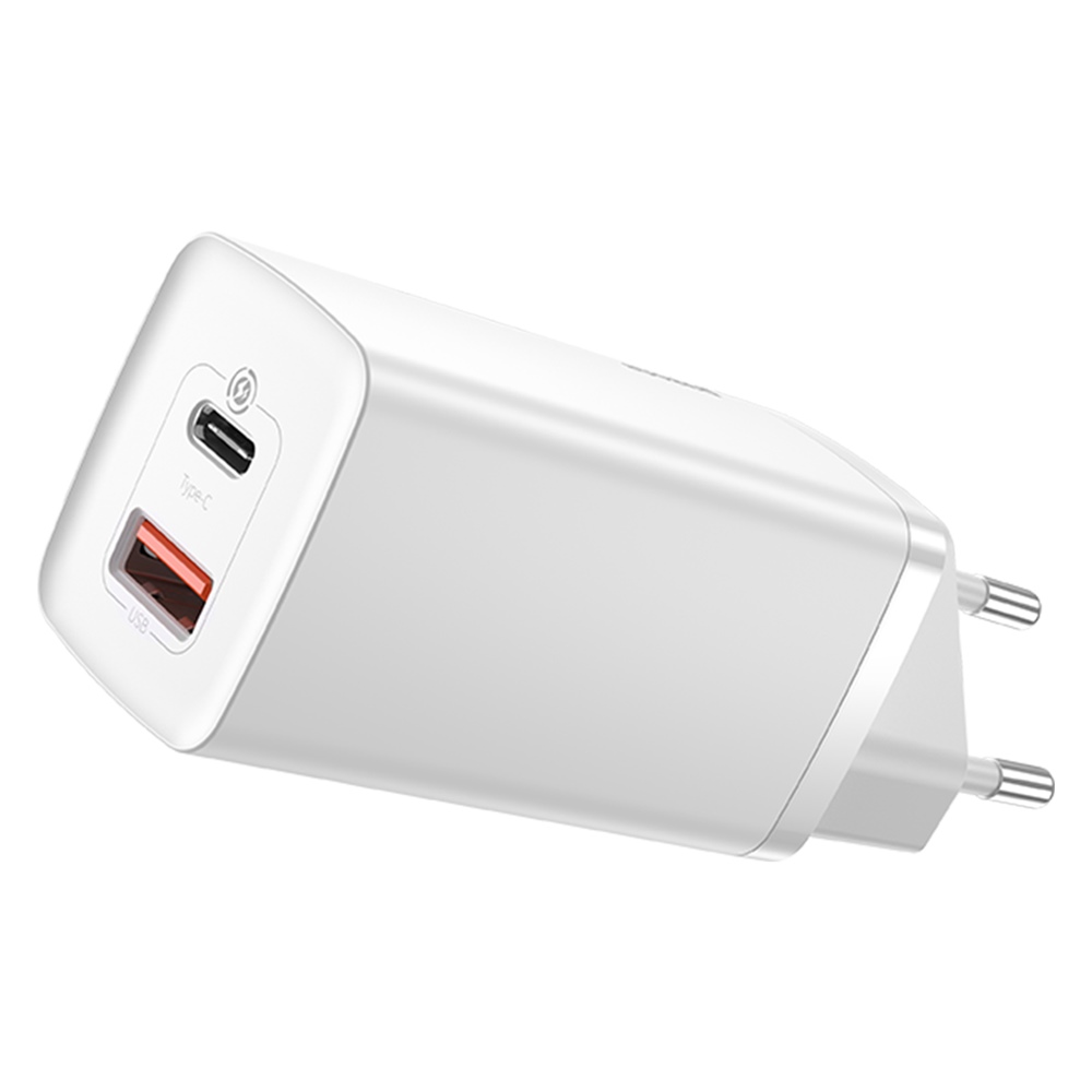 Baseus �adowarka sieciowa GaN2 Lite PD 65W 1x USB-C 1x USB bia�a / 2