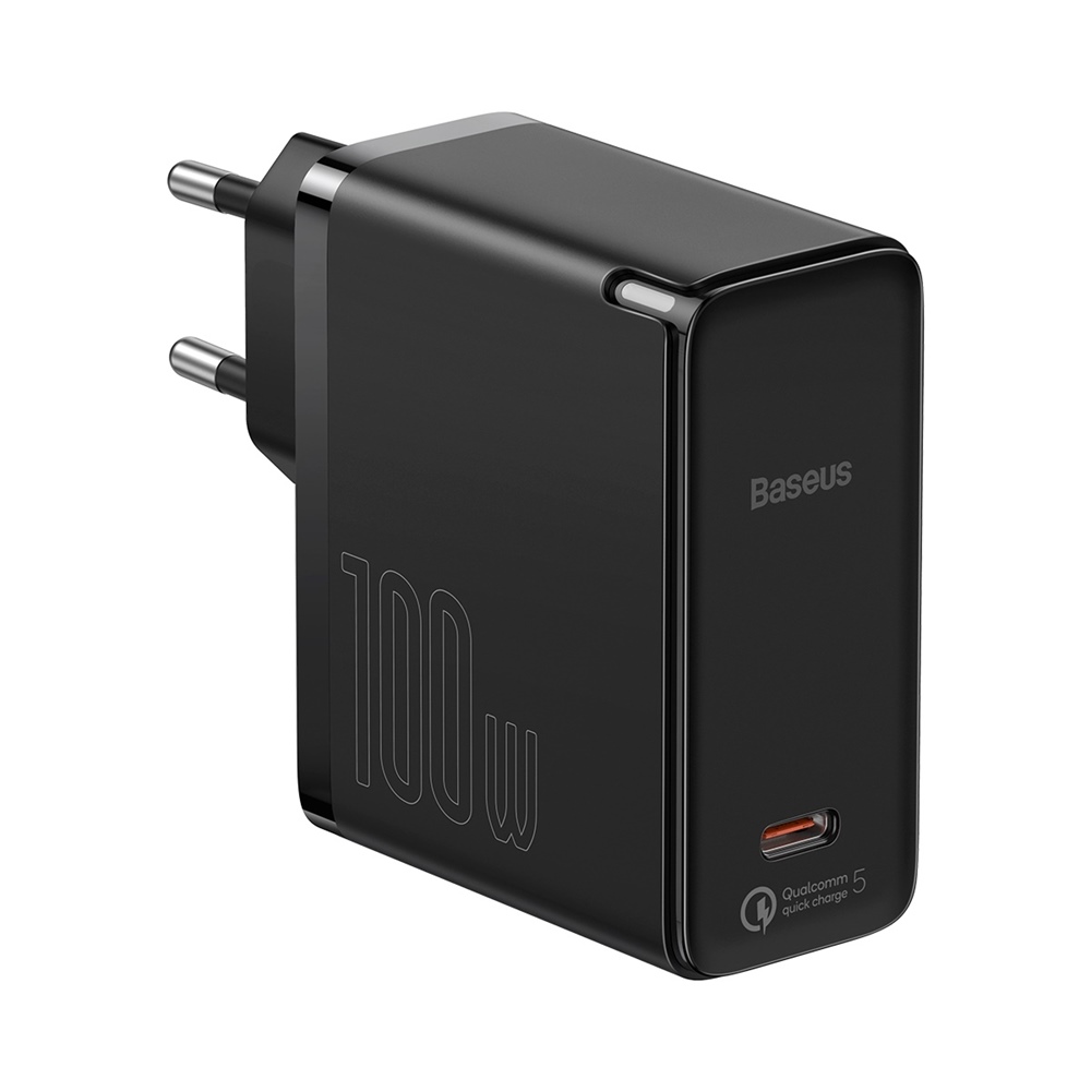 Baseus �adowarka sieciowa GaN2 PD 100W 1x USB-C czarna + kabel USB-C - USB-C / 2
