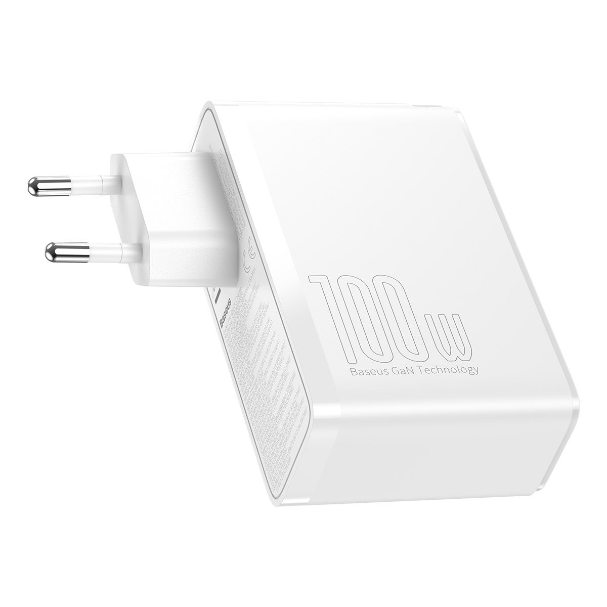 Baseus �adowarka sieciowa GaN2 Pro PD 100W 2x USB-C 2x USB bia�a / 3