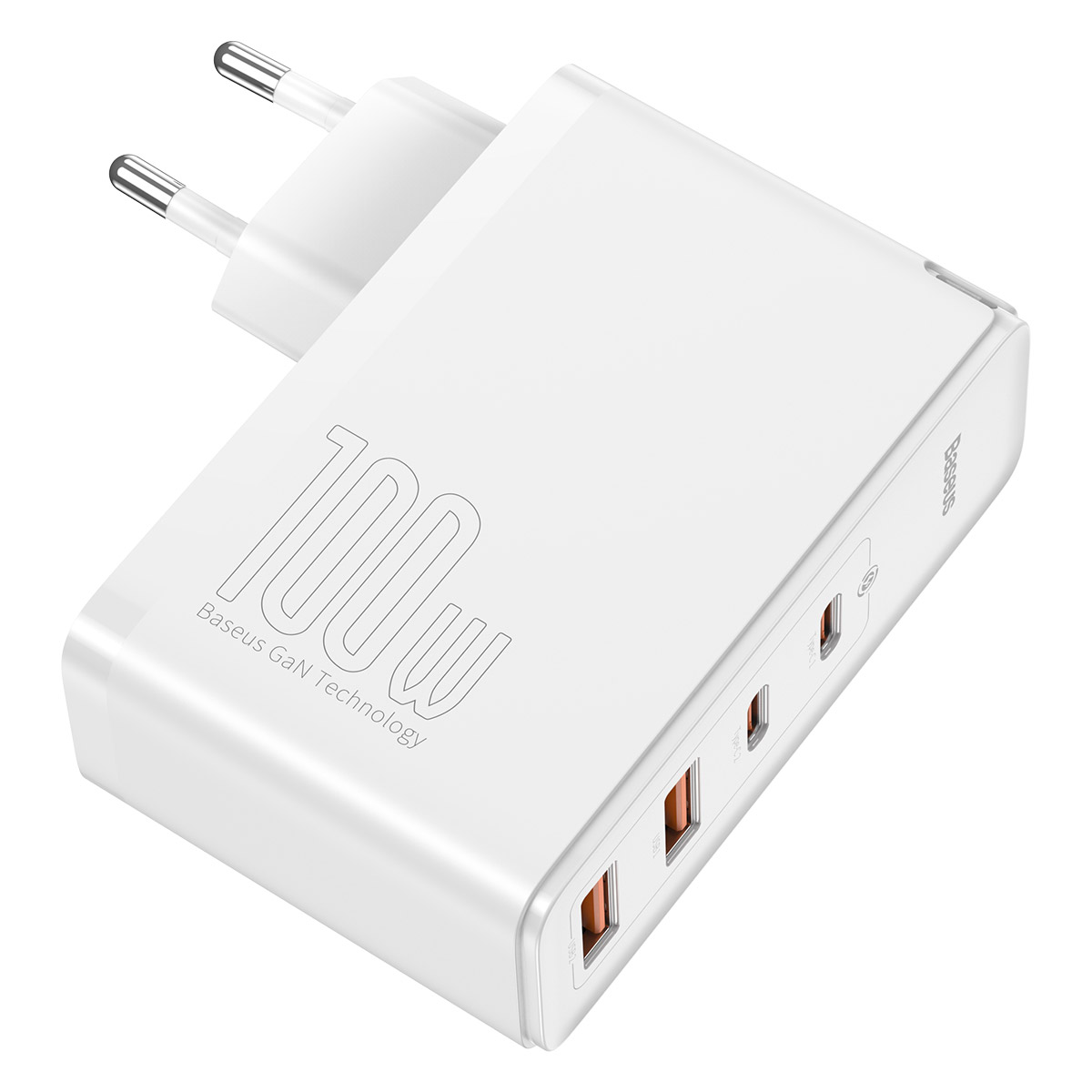 Baseus �adowarka sieciowa GaN2 Pro PD 100W 2x USB-C 2x USB bia�a / 5