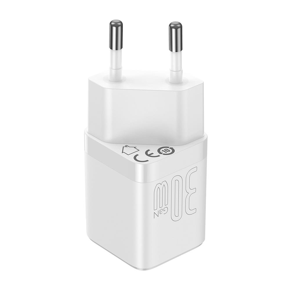 Baseus �adowarka sieciowa GaN3 PD 30W 1x USB-C bia�a / 3