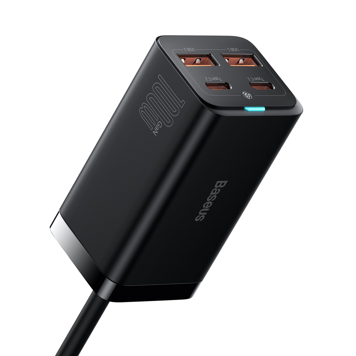 Baseus �adowarka sieciowa GaN3 Pro 100W 2x USB-C 2x USB czarna / 3