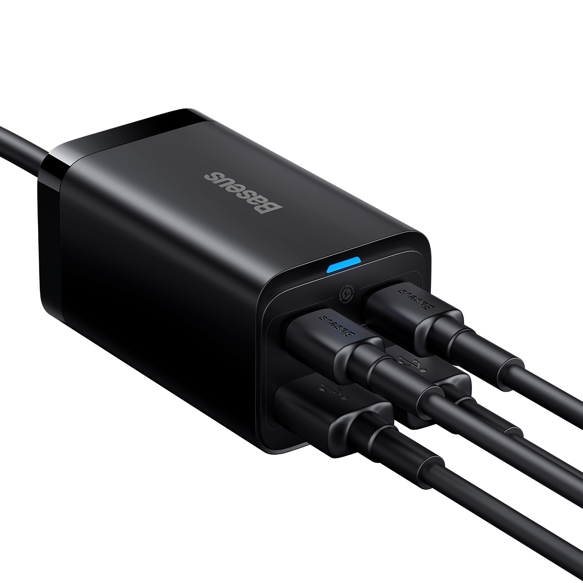 Baseus �adowarka sieciowa GaN3 Pro PD 65W 2x USB-C 2x USB czarna + kabel USB-C - USB-C / 3