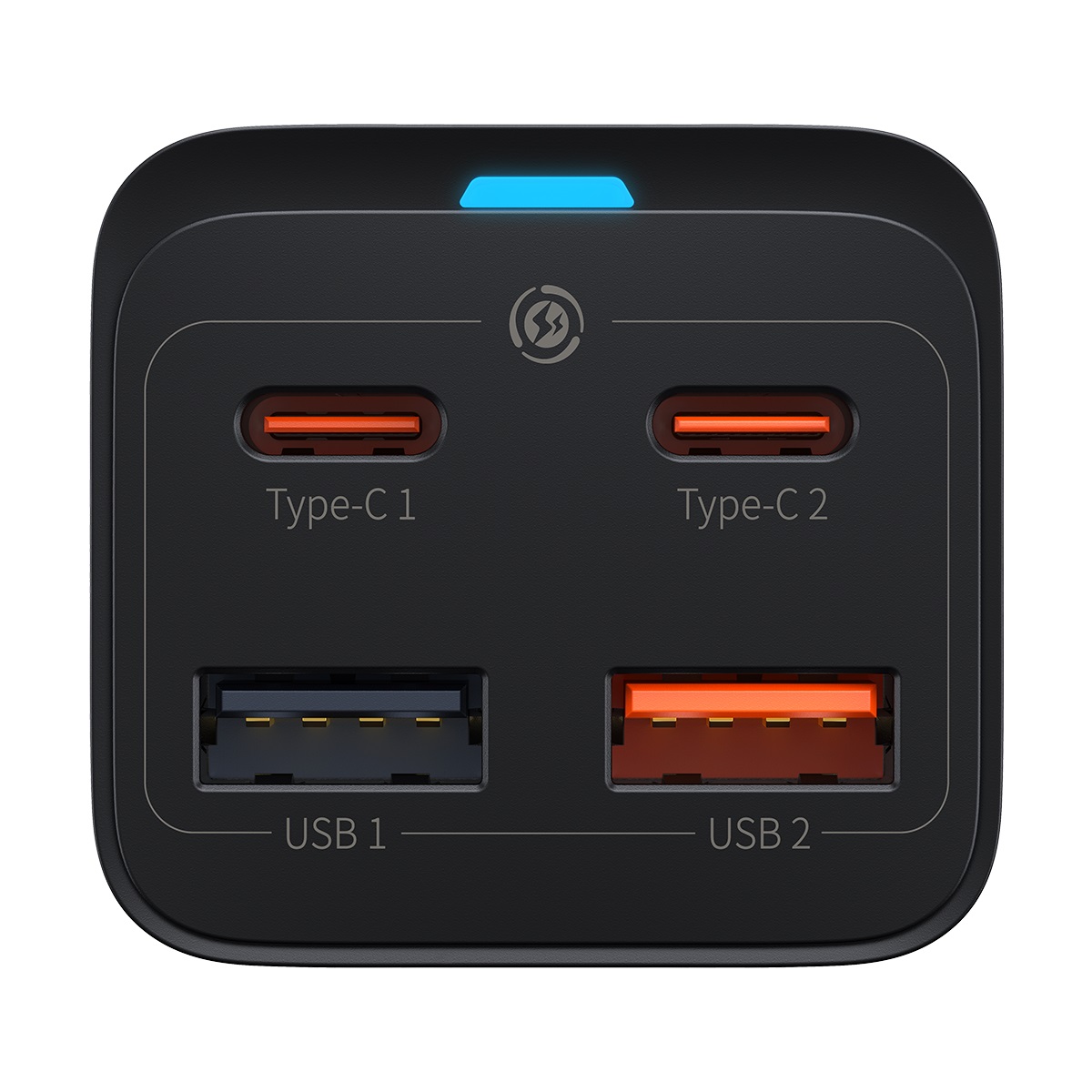 Baseus adowarka sieciowa GaN3 Pro PD 65W 2x USB-C 2x USB czarna + kabel USB-C - USB-C / 4