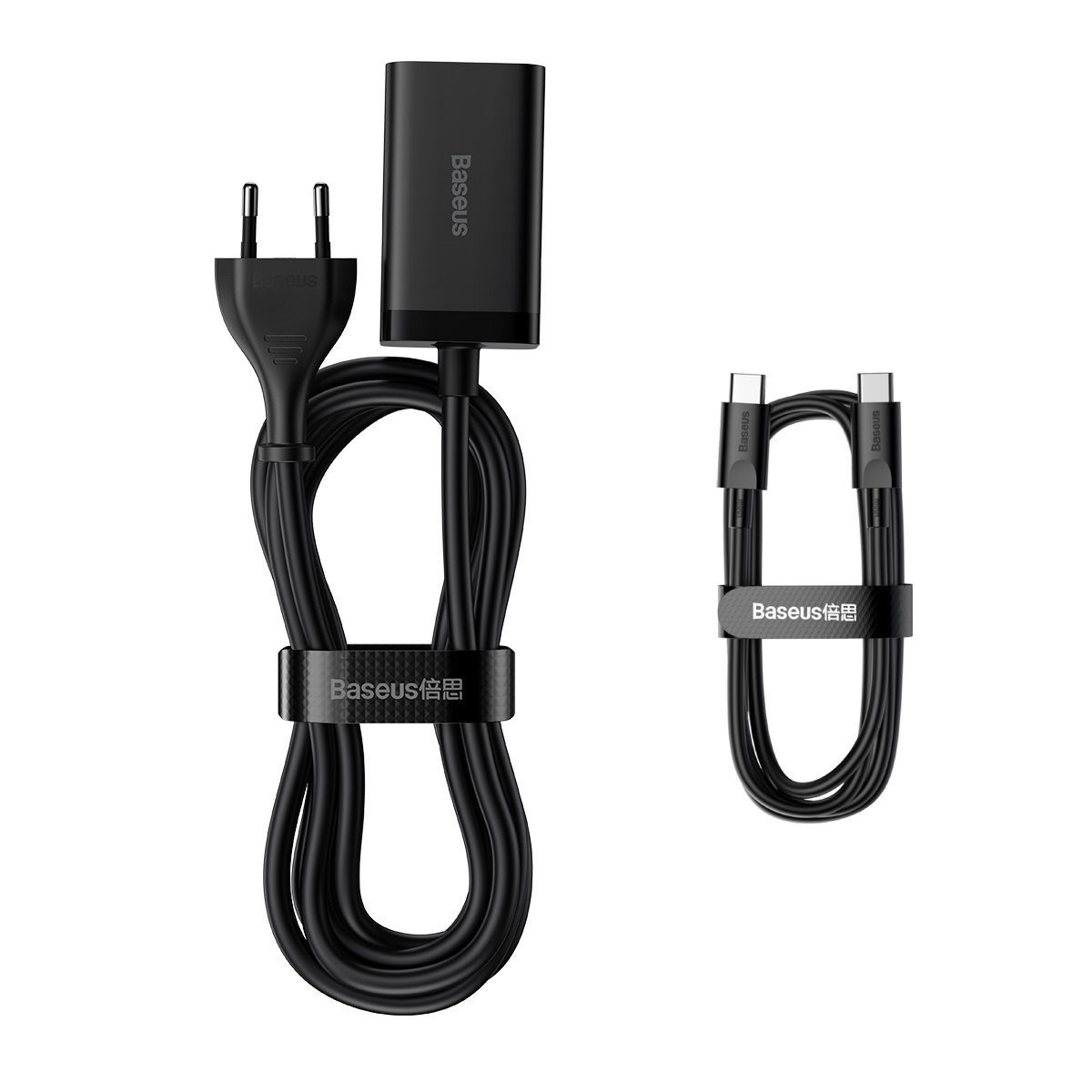 Baseus �adowarka sieciowa GaN3 Pro PD 65W 2x USB-C 2x USB czarna + kabel USB-C - USB-C / 7