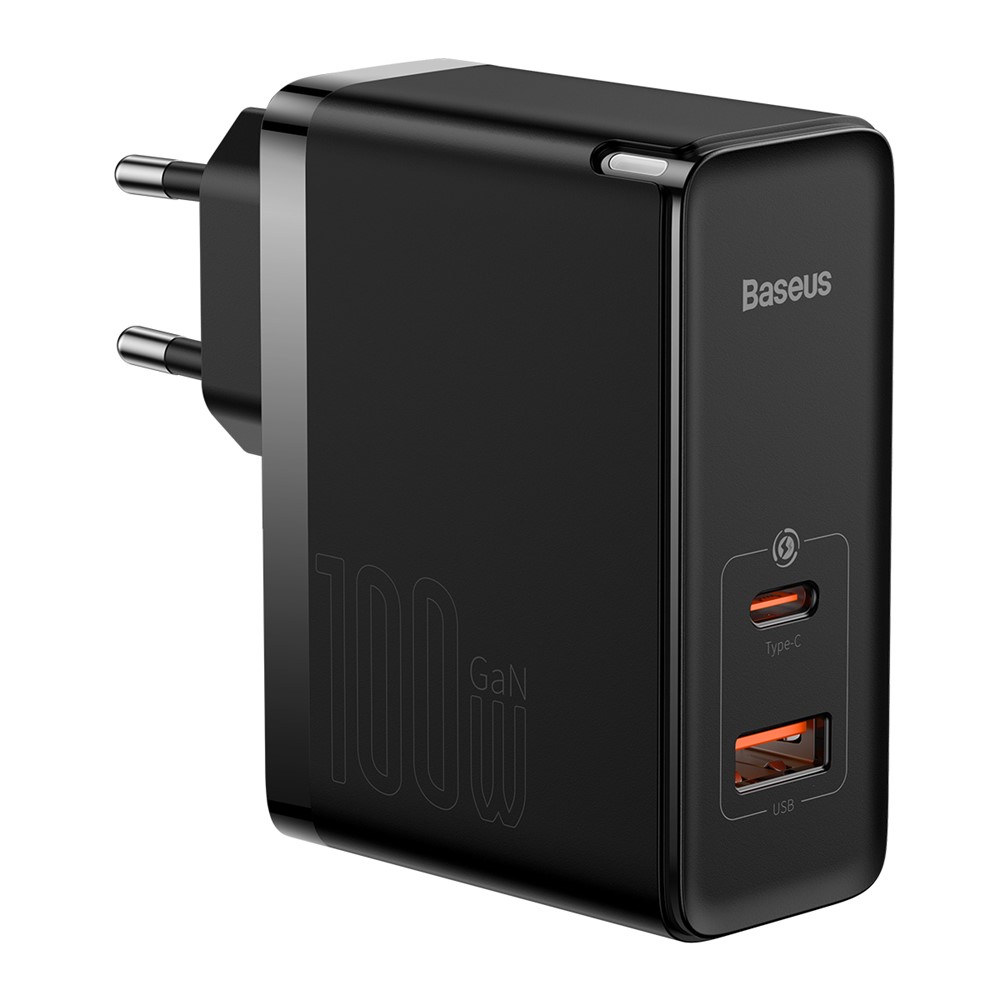Baseus �adowarka sieciowa GaN5 Pro PD 100W 1x USB-C 1x USB czarna + kabel USB-C - USB-C / 4