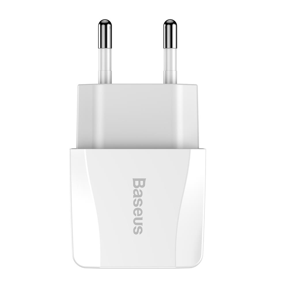 Baseus �adowarka sieciowa Mini Dual-U 2 x USB bia�a  2.1A / 2