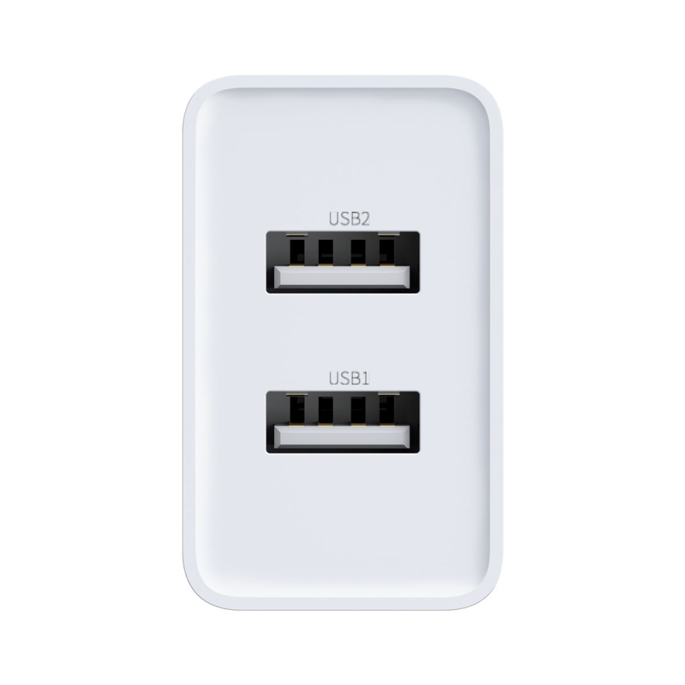 Baseus �adowarka sieciowa Mini Dual-U 2 x USB bia�a 2,1A / 5