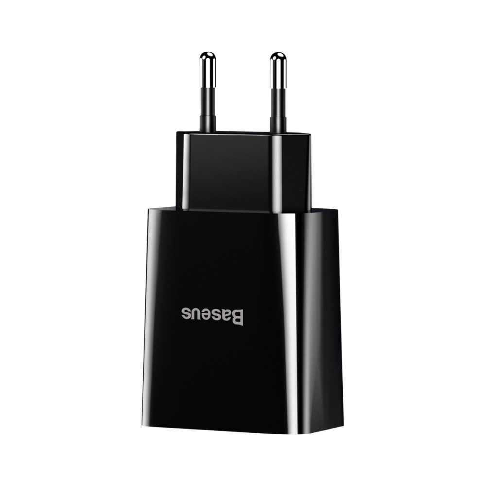 Baseus �adowarka sieciowa Mini Dual-U 2 x USB czarna 2,1A / 2
